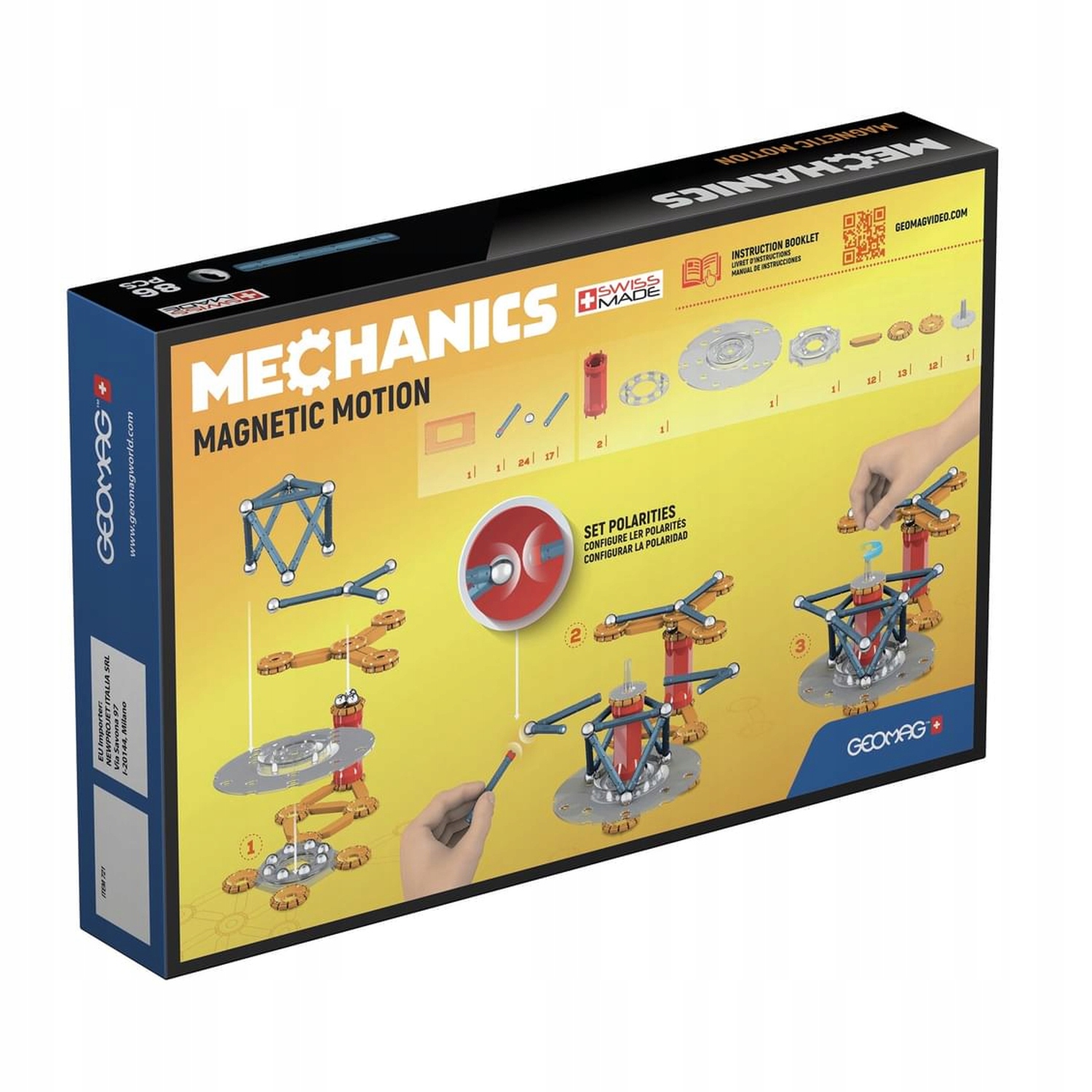 Klocki magnetyczne Geomag Mechanics Motion GEO-761 Liczba elementów 86 szt.