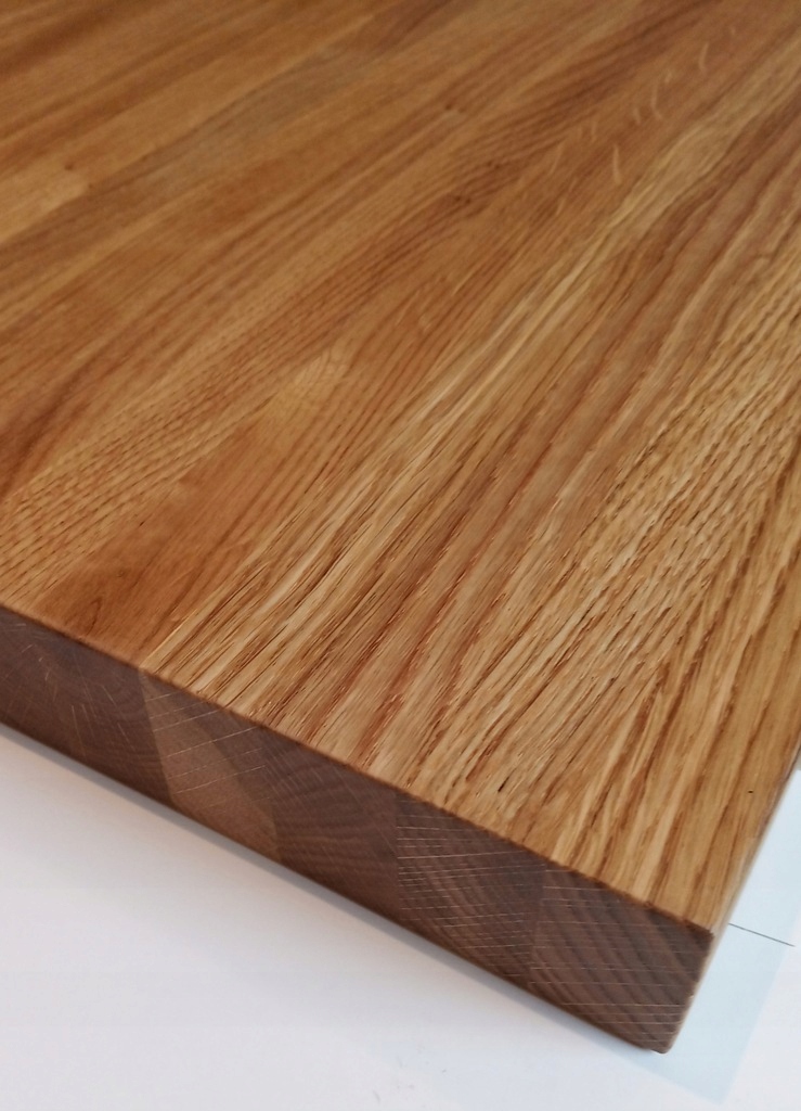 SZAFKA ŁAZIENKOWA POD UMYWALKĘ Z LITYM BLATEM DĘBOWYM | 80 CM | LAKIER Drzwi pełne