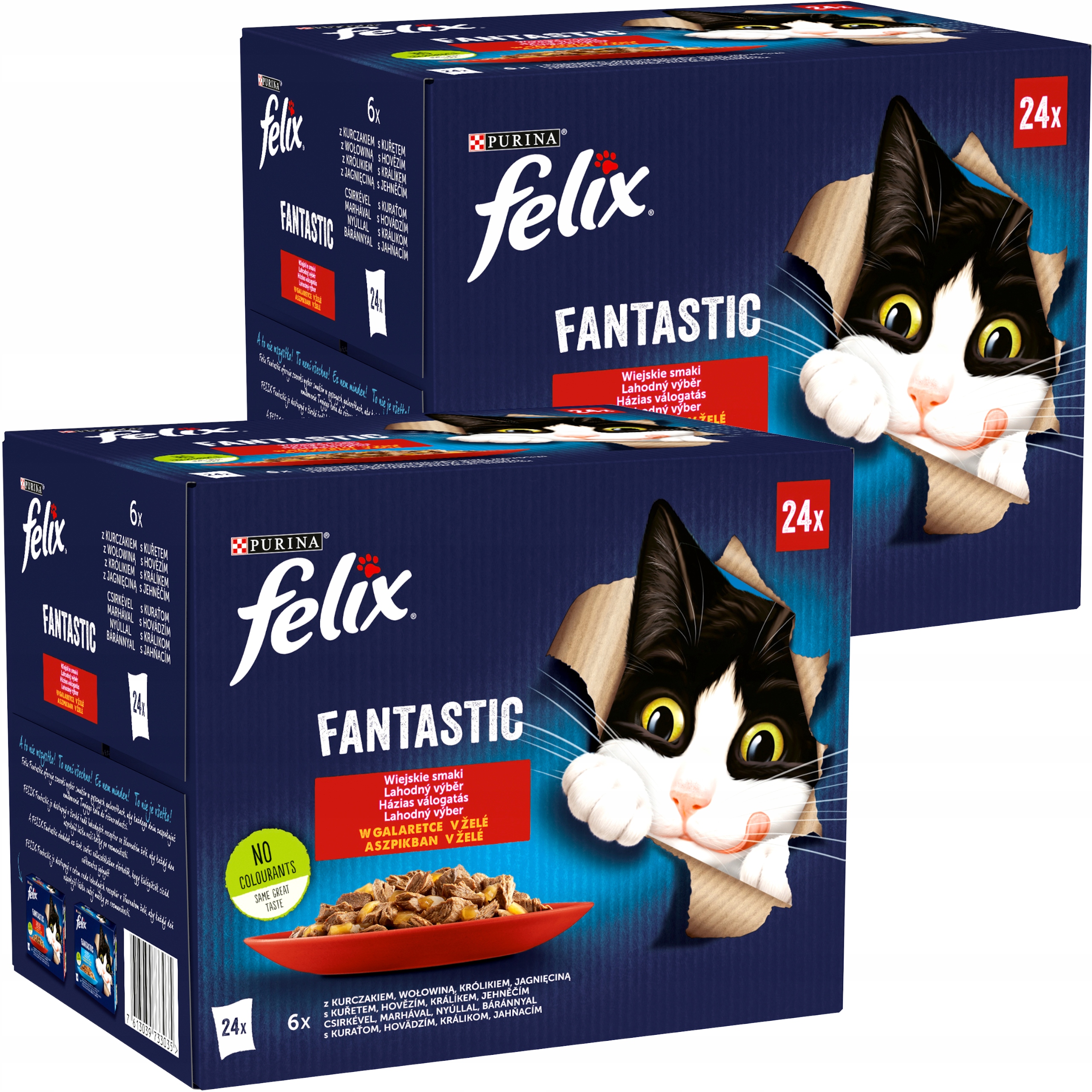 Levně Felix Fantastic MIX Chutí V Želé Sáčky 48x85 g