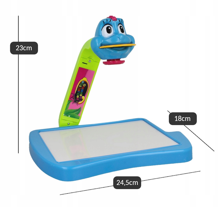 PROJEKTOR RZUTNIK TABLICA do nauki rysowania malowania ze slajdami mazakami Wiek dziecka 3 lata +