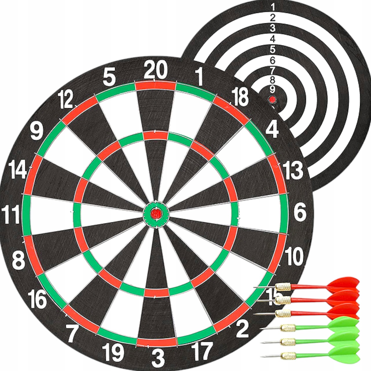 TARCZA DWUSTRONNA DART GRA LOTKI RZUTKI DARTS 2w1 TABLICA DO GRY ZABAWA