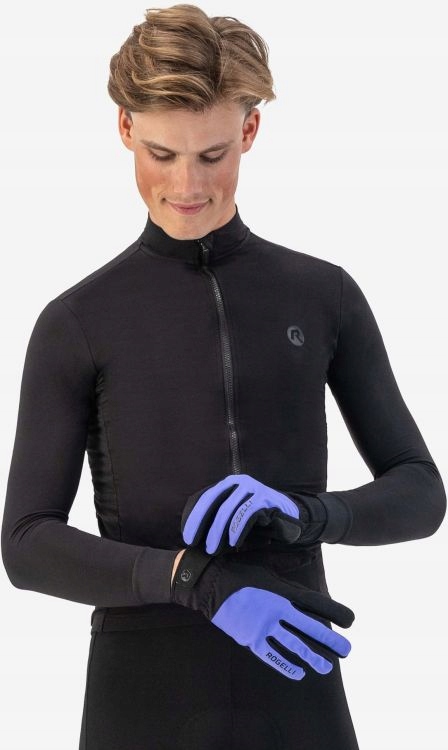 Rękawiczki rowerowe Rogelli Core Black/blue Rozmiar rękawiczek S