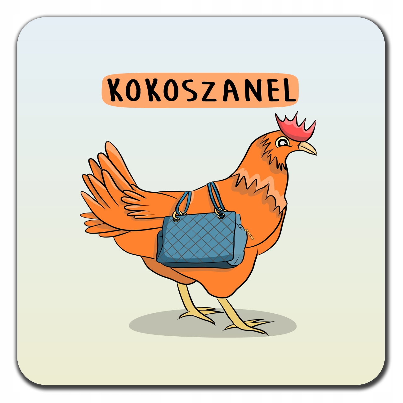 

Zabawna podkładka pod kubek kura kokoszka