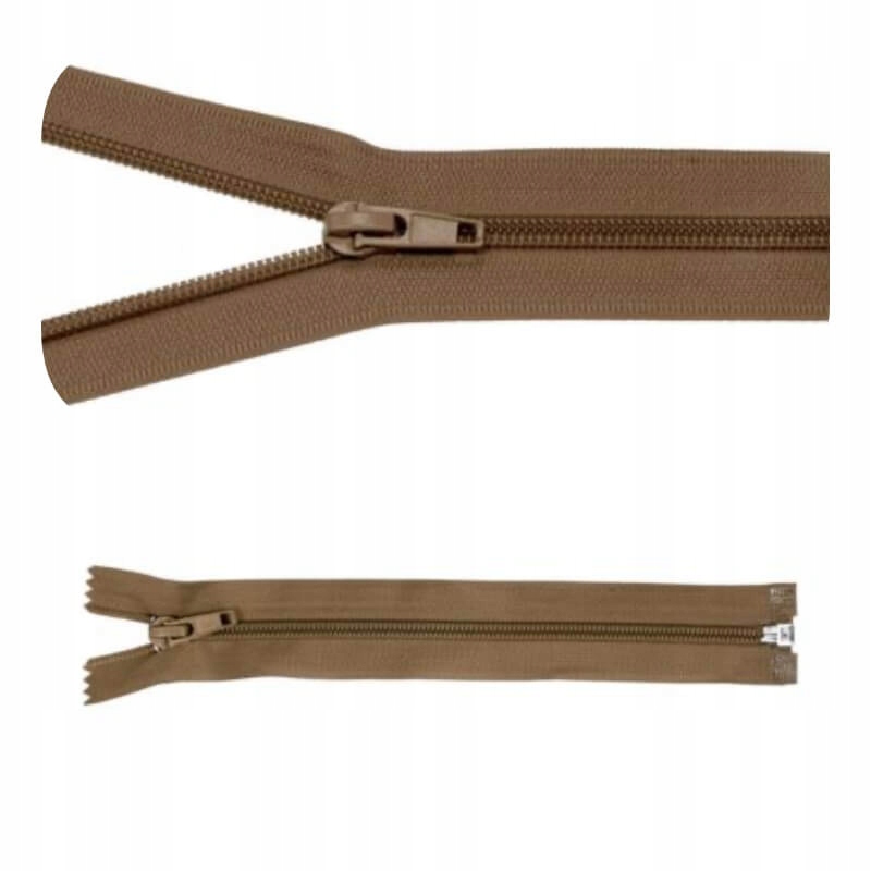 Zamek spiralny rozdzielczy #5 70cm kawa 5szt
