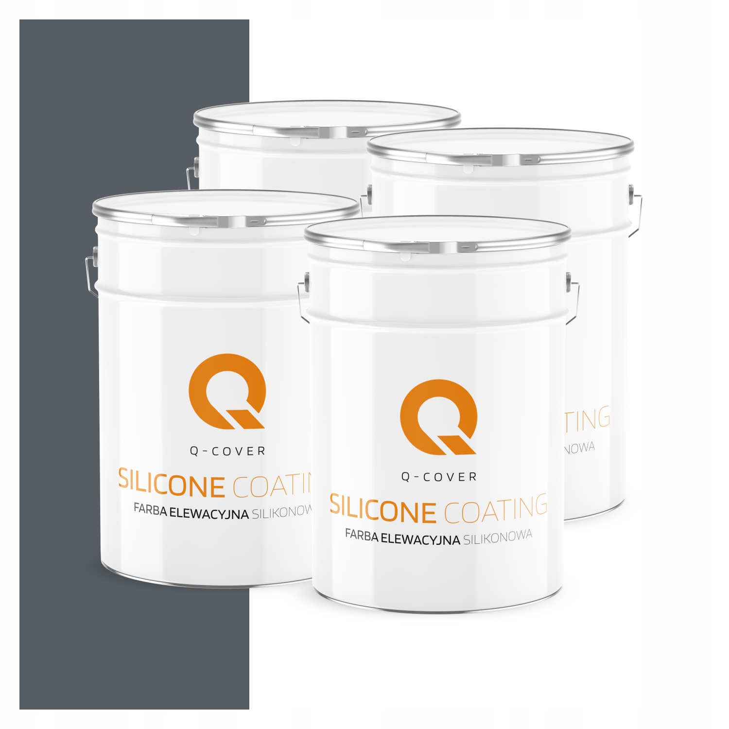 Fasádna farba 10 l silikónová Uv šedá grafitová