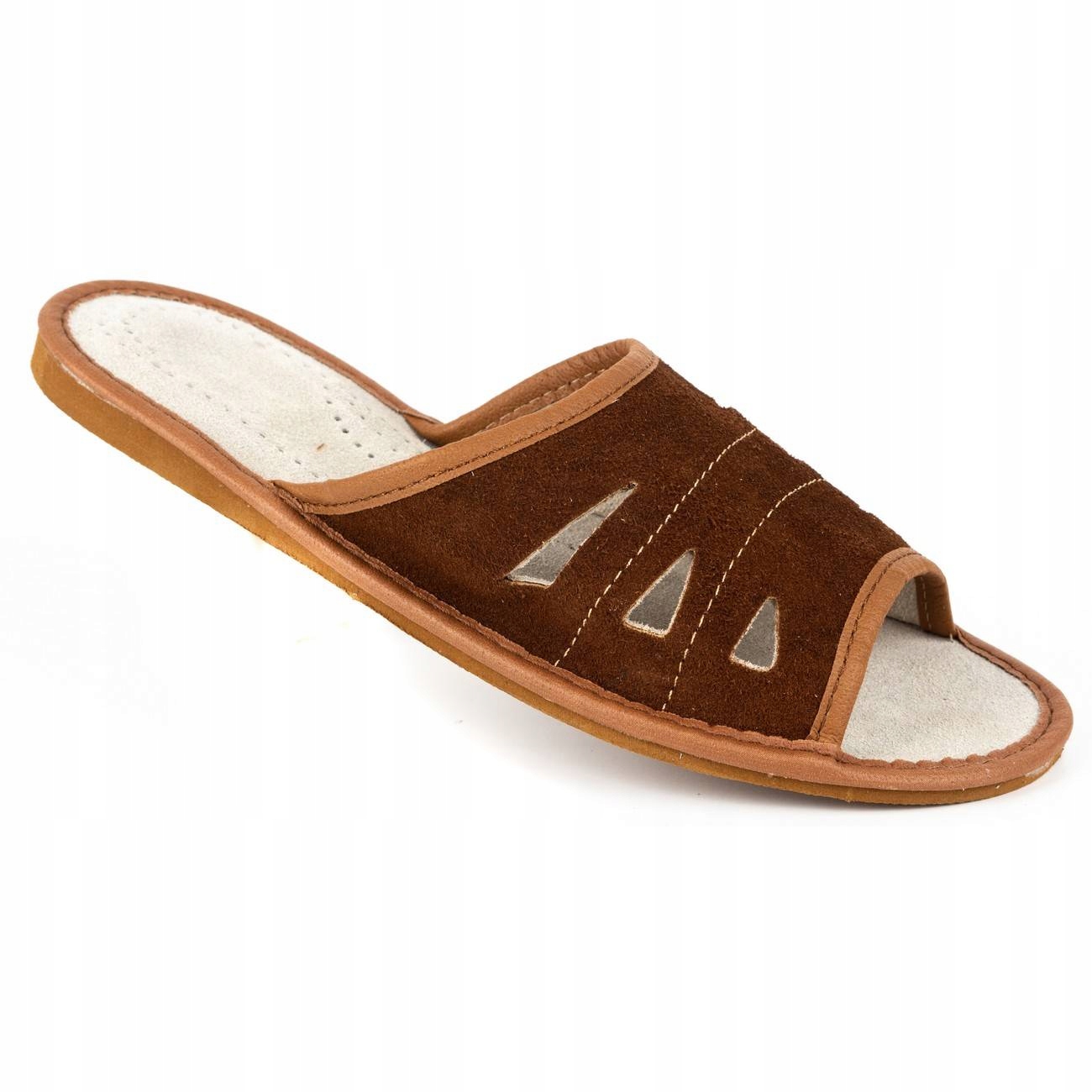 

Klapki pantofle męskie skóra kapcie 70 brązowe 43