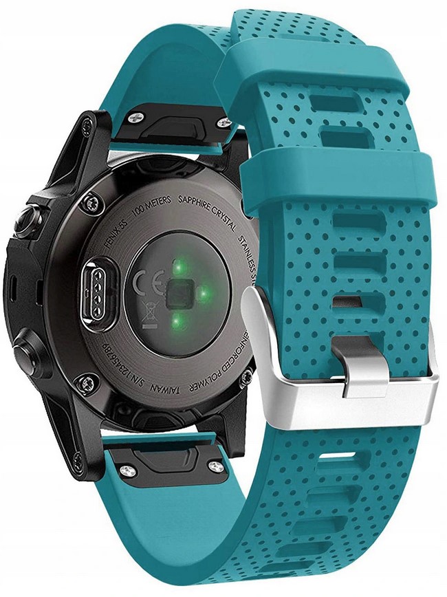 

Turkusowy Silikonowy Pasek Garmin Fenix 5S Plus