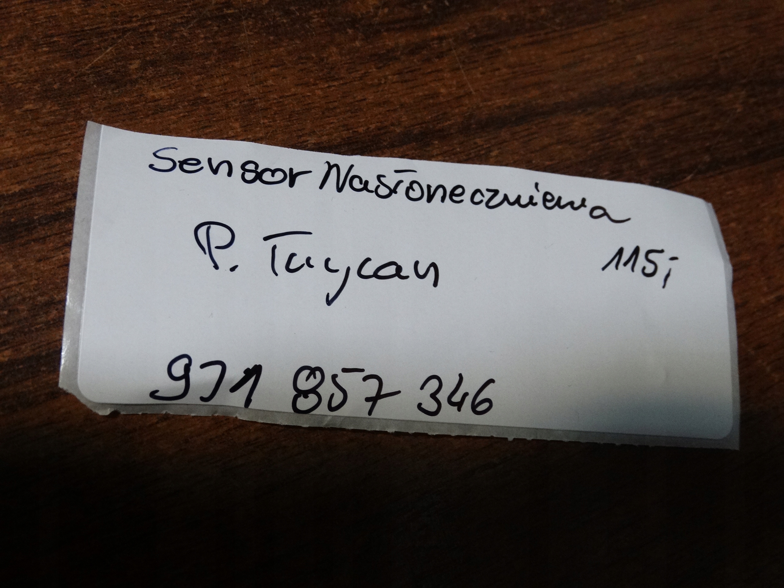 SENSOR Sensor NASLONECZNIENIA PORSCHE TAYCAN 1