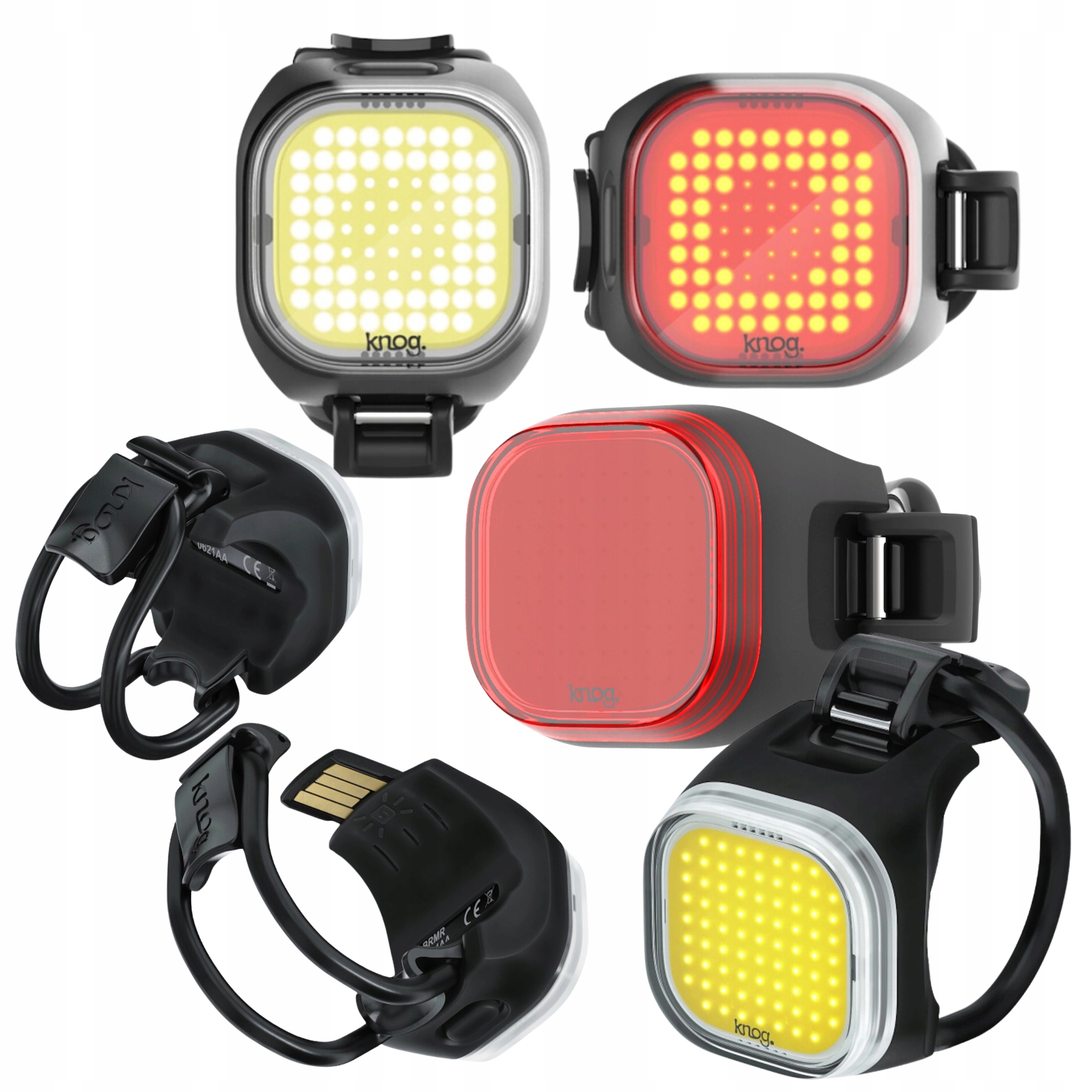 Zestaw lampek rowerowych Knog Blinder Mini Twinpack Square