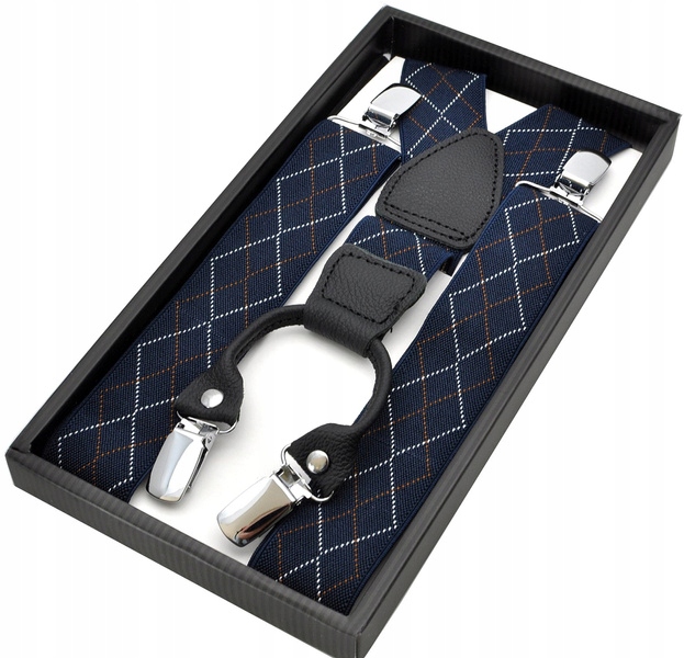 MOCNE SZELKI MĘSKIE 3,5 CM Z GUMY ORAZ 100% SKÓRY Marka inna