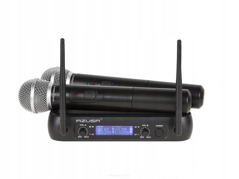 Mikrofon bezprzewodowy Vhf 2 kanały WR-358LD 2x mik.do ręki 8462