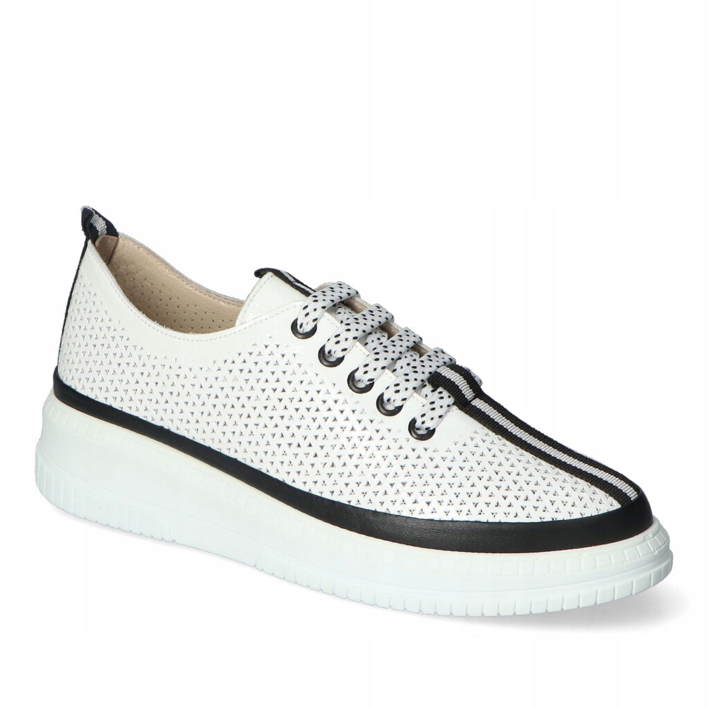 Dámské tenisky Emi Romani Bílé/Černé Kožené 39