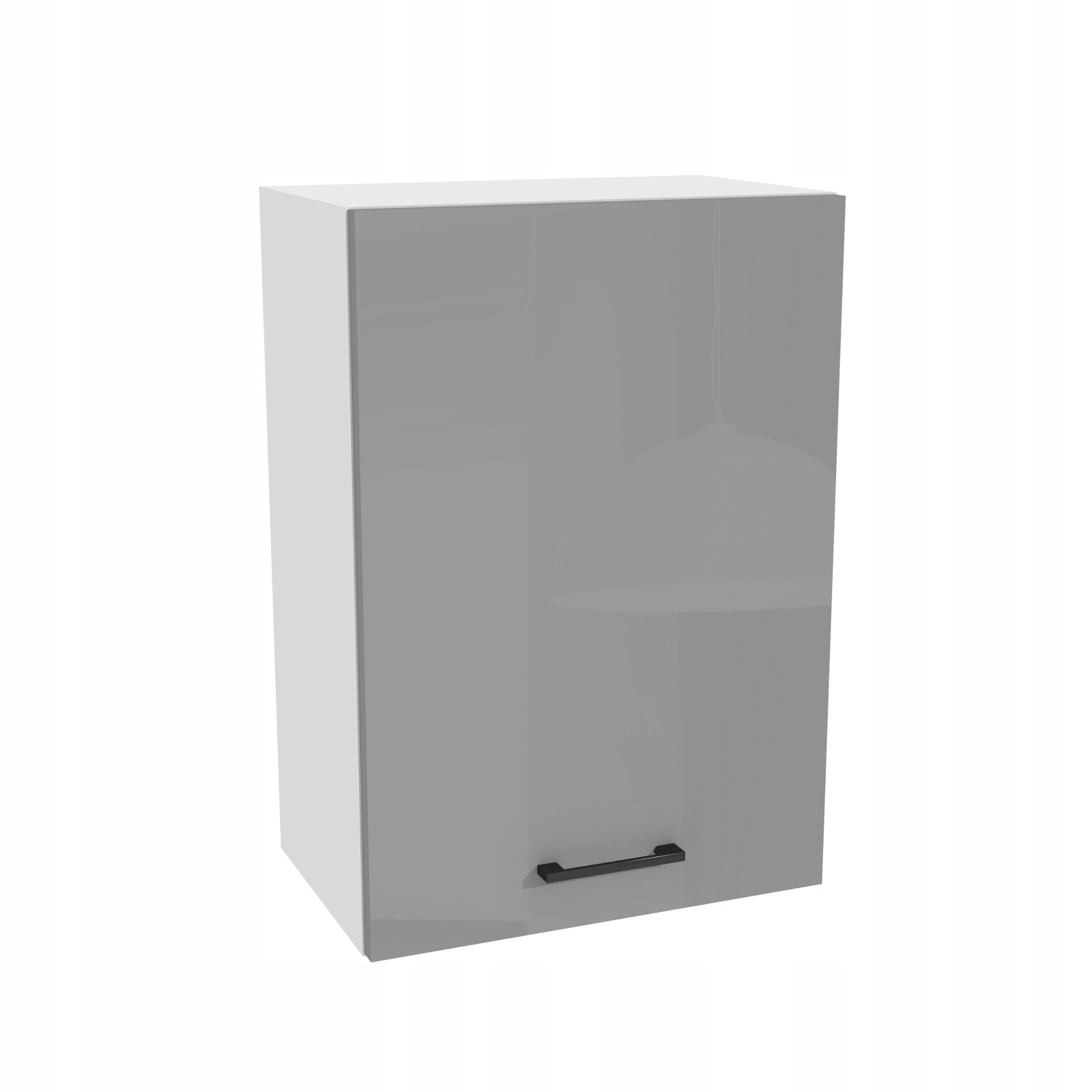 Horná kuchynská skrinka 50/72 Capri korpus Biela predná časť Šedá Akryl Lesk