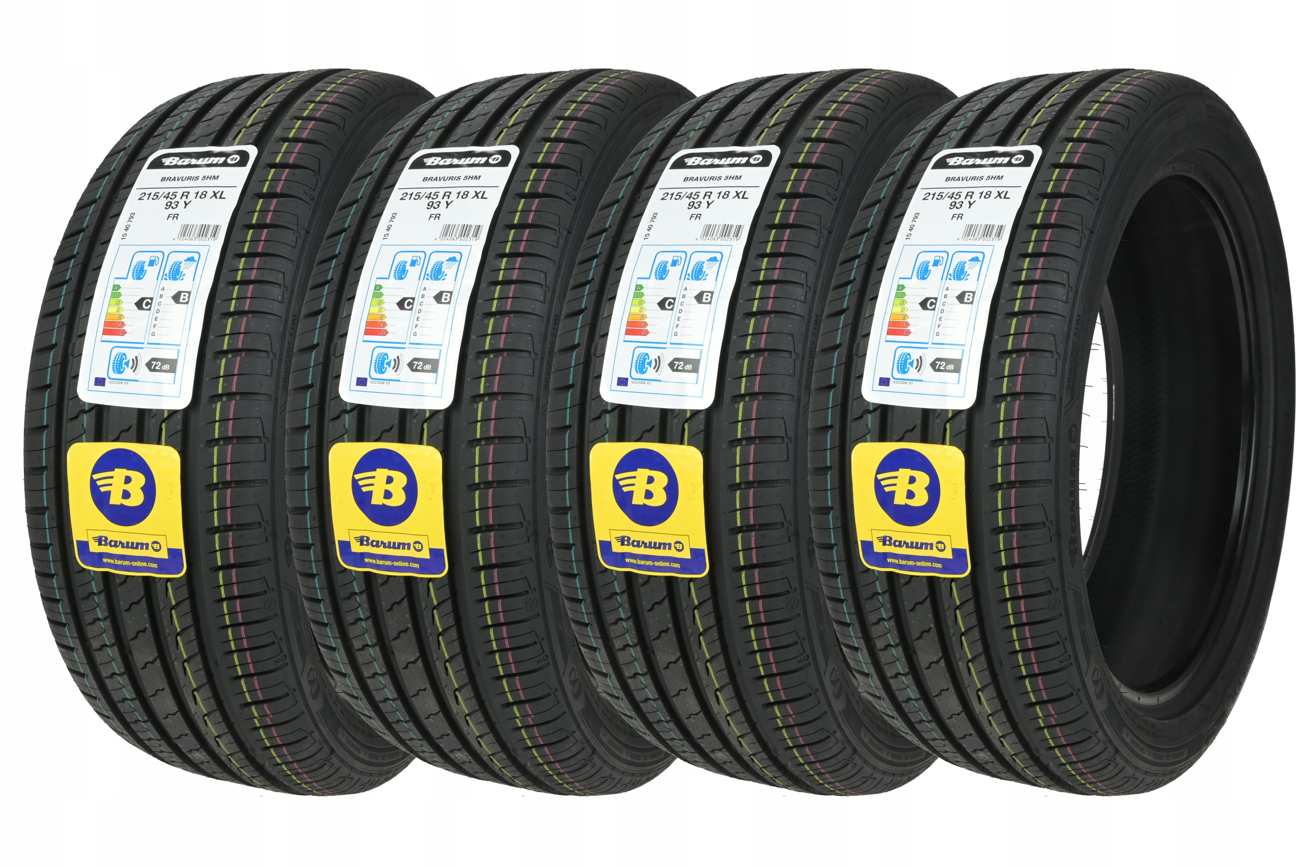 

4 x 215/45R18 XL 93Y Fr Bravuris 5HM Barum Lato
