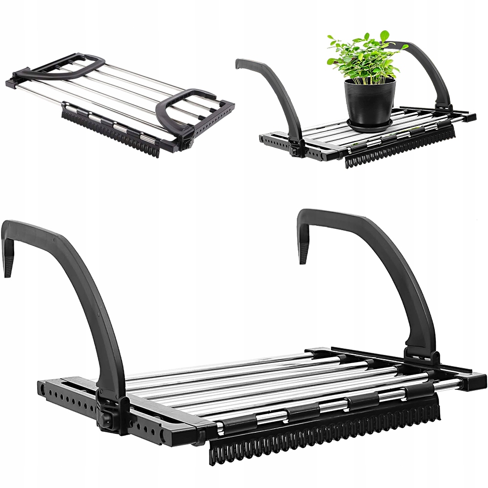 Levně Sušák Na Prádlo Radiátor Balkon Zahrada 110 CM Nastavitelná