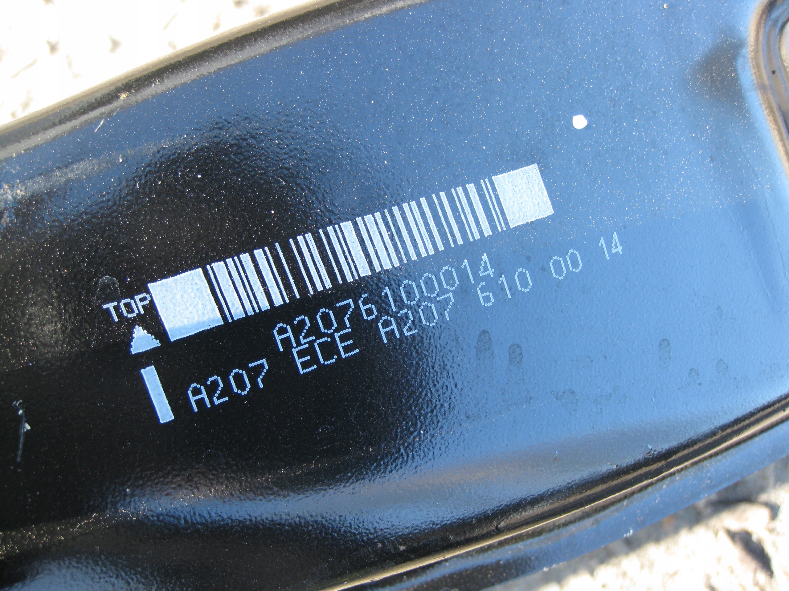 MERCEDES W207 3.0 CDI 11R pillar bumper support rear part A2076100014