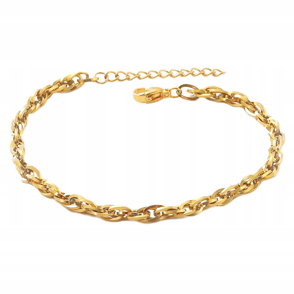 

Bransoletka Stal Chirurgiczna 316L Pozłacana 14K