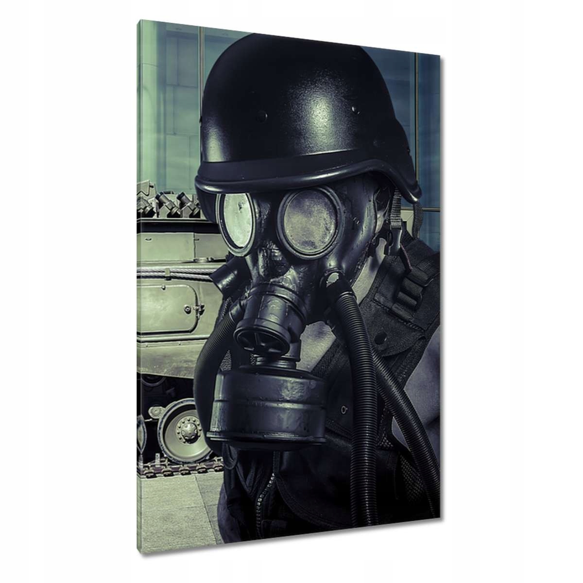 Obrazy 80x120 Muž s plynovou maskou