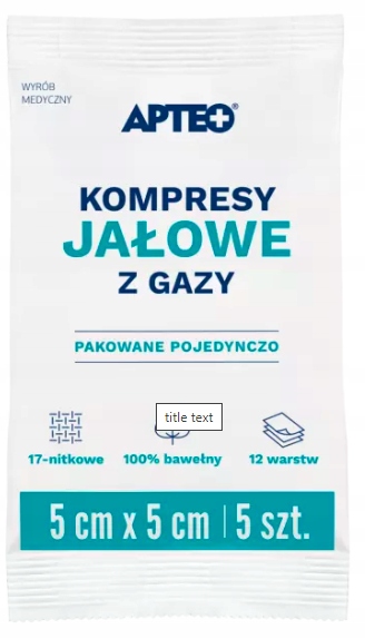 

Kompresy Jałowe Gazy gazik Apteo 5x5 cm 5 szt.