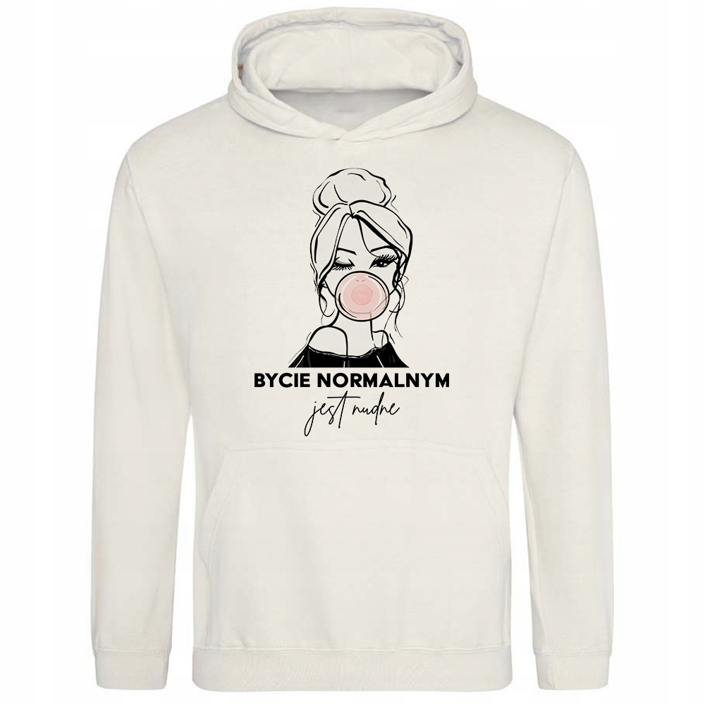 Mikina S Kapucí Milkshake Být Normální Je Nuda Zábavný potisk Vel M