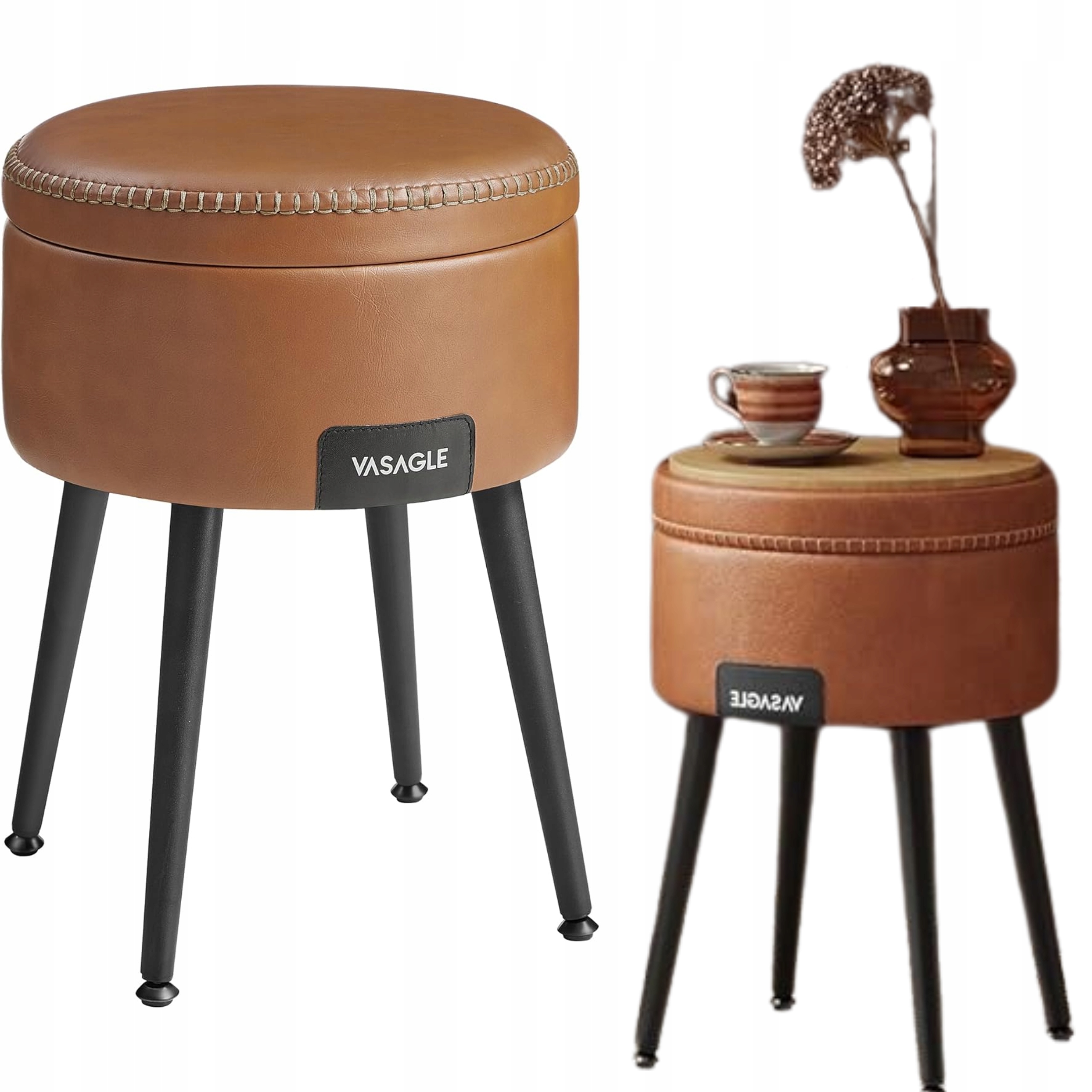 Stolička s úložným priestorom Pufa s otváracou podnožkou Loft