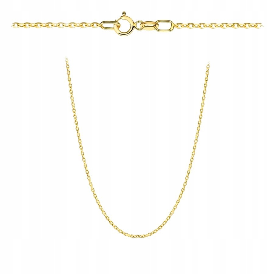 Zlatý Řetízek 585 Vazba Rolo Diamantový Lesklý Tenký 40 CM