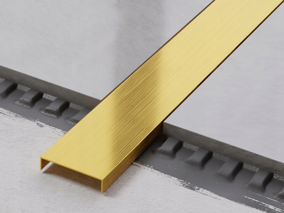 PROFIL METALOWY REKTYFIKOWANY U ZŁOTY GOLD MATOWY Grubość 9 mm