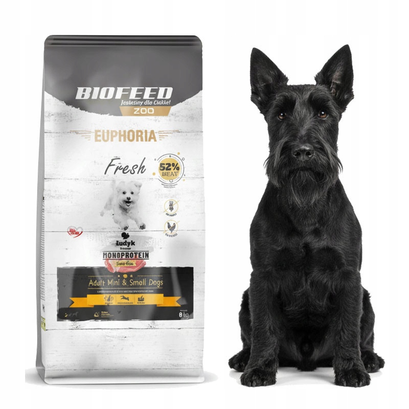 Levně Biofeed Adult Krůta Mono Turkey Xs/s 8 kg Euphoria Fresh Meat Malá Plemena