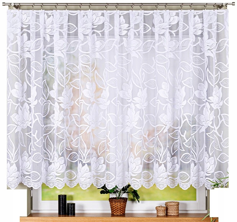 Záclona vzor 23338 500 x 140 cm rovná (hotová) s lemováním