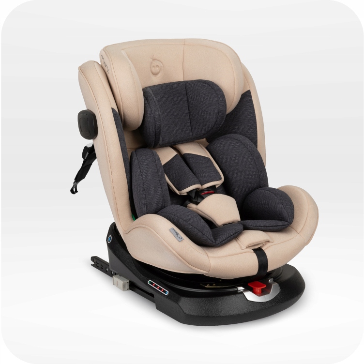 FOTELIK SAMOCHODOWY 360 i-SIZE 0-36kg - MoMi EMI BEŻOWY - ISOFIX TOP TETHER Marka MoMi