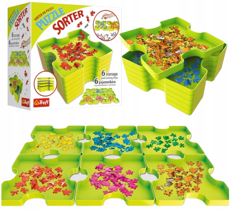 SORTER DO PUZZLI SEGREGATOR POJEMNIK 6 pojemników TREFL
