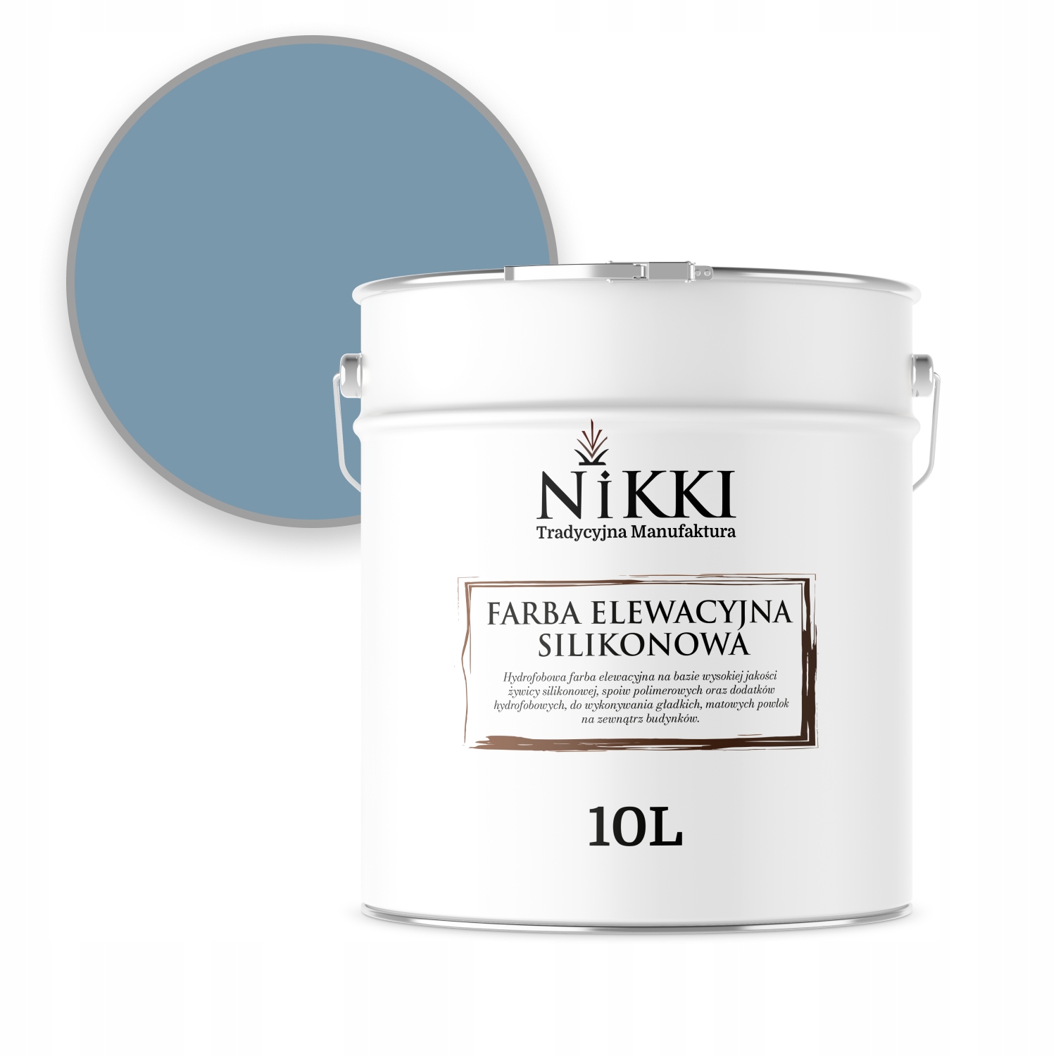 Fasádna Farba Silikónová 5 L Modrá F126 Odolná Voči Zelenaniu