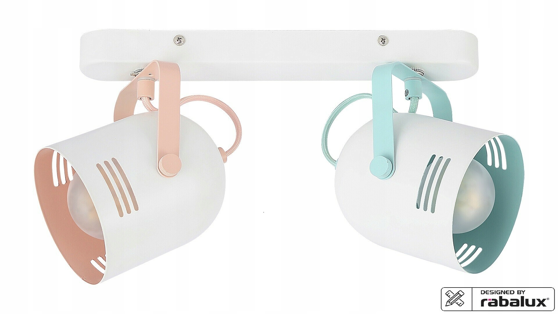 Bodové svietidlo Rabalux Minuet 2xE14 40W pastelová modrá/ružová/biela