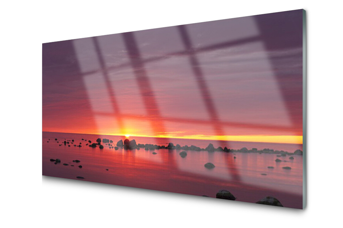

Panel szklany Płytka Morze Słońce 140x70 + Klej