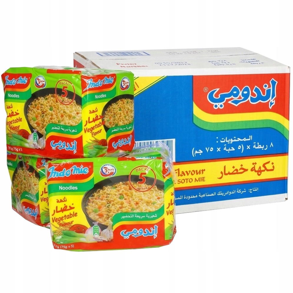 40x Makaron zupka instant Vegetable indonezyjski 75g Indomie Filipino Food
