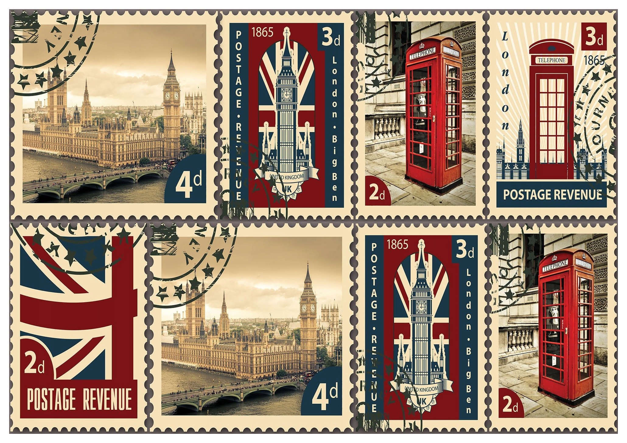 Fototapeta Londýn Big Ben retro vinylová búdka história 208x146 lepidlo