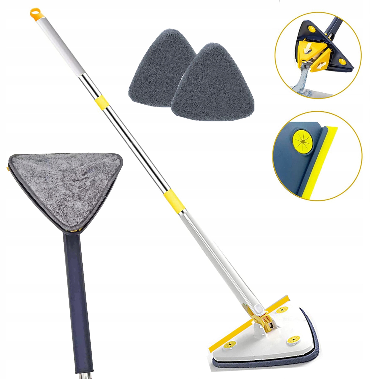 Levně Čistič Mop na okna 127CM s Otočným Pro Čištění