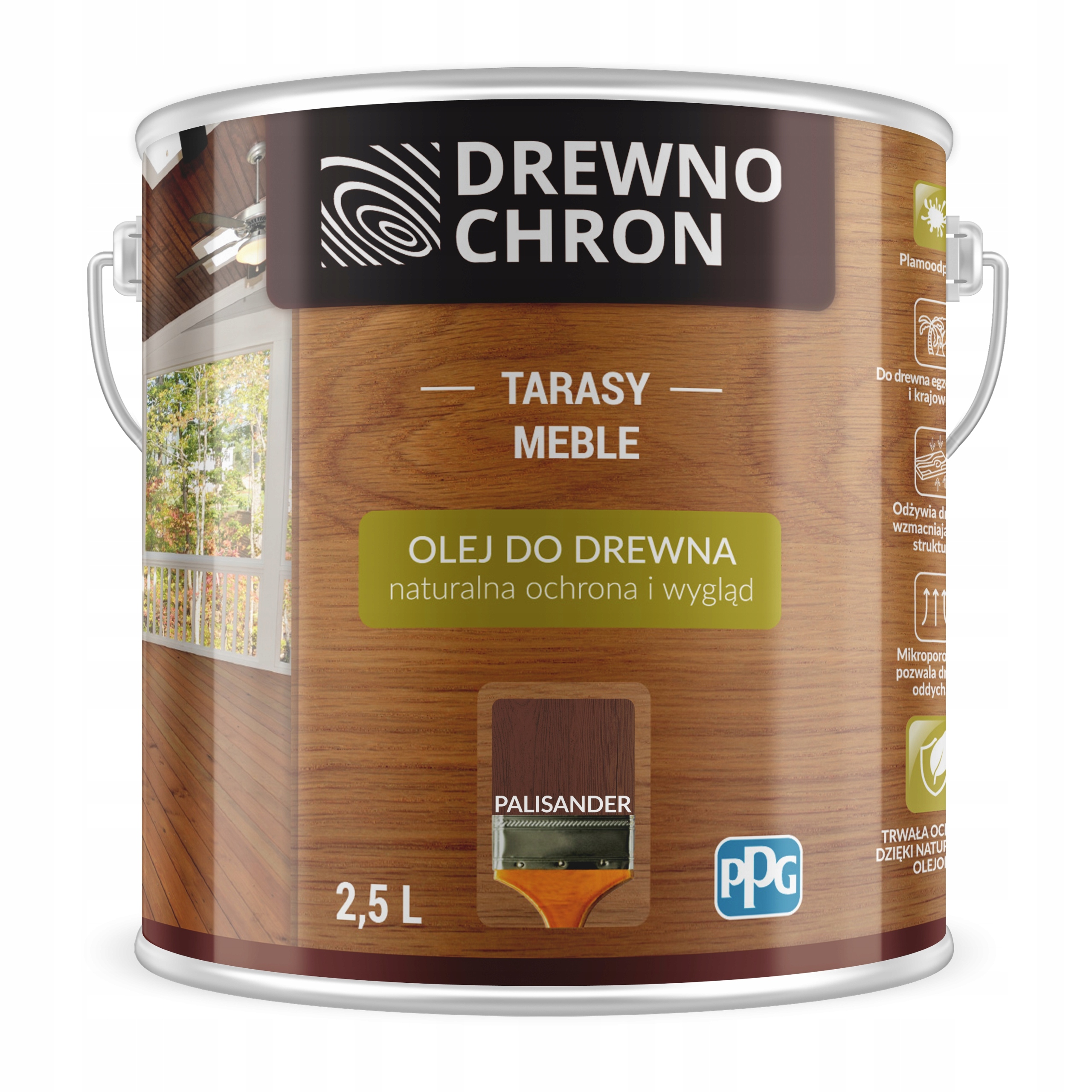 

DrewnoChron Olej do drewna tarasu 2,5L Palisander