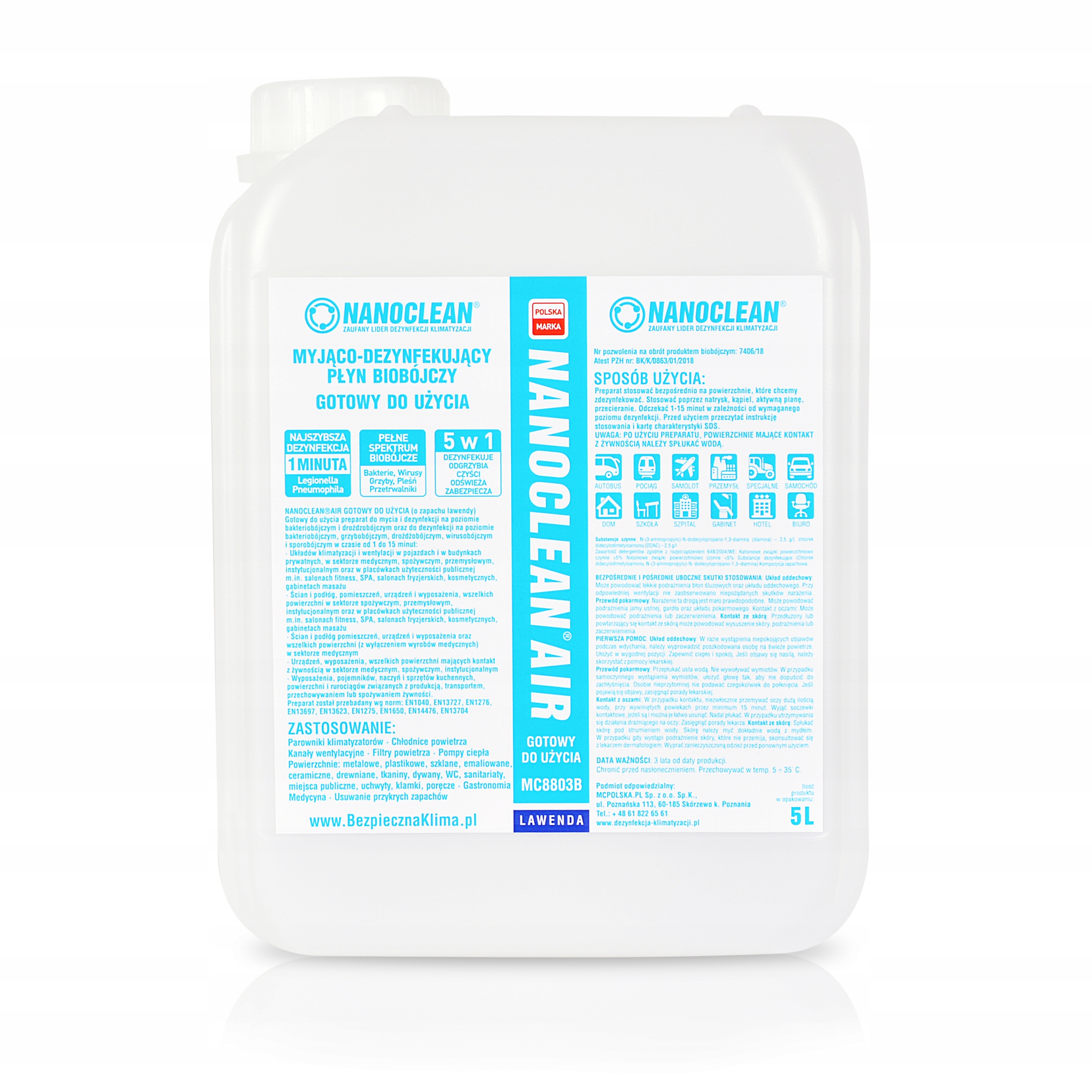 

Nanoclean do czyszczenia klimatyzacji odgrzybianie