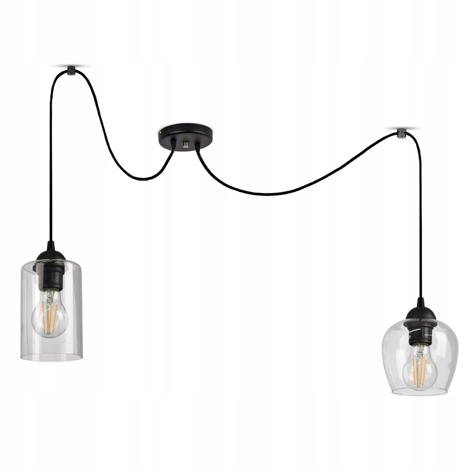 Skleněná závěsná lampa Pavouk Geometrické Stínidla