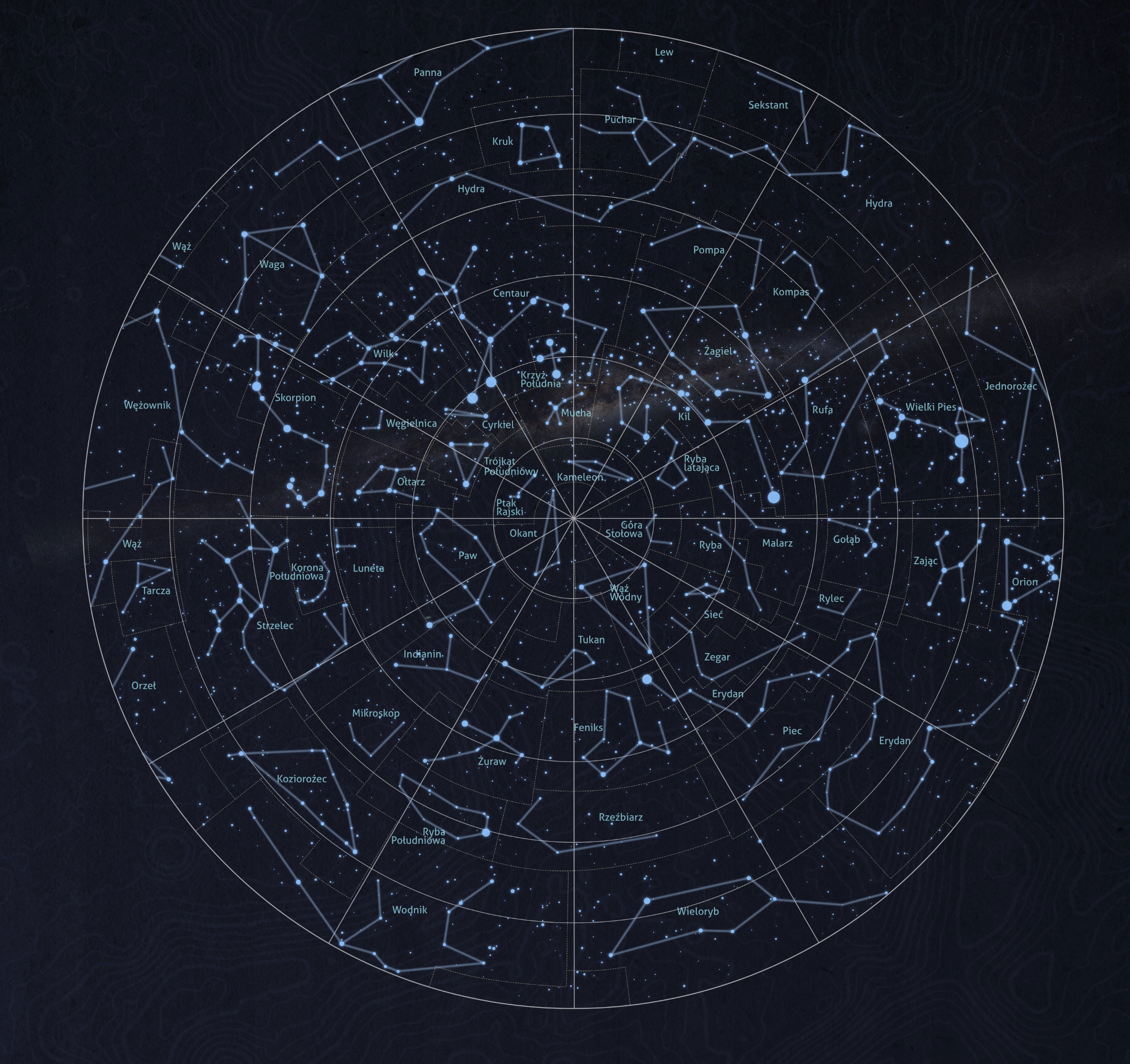 3 PLAKATY ANTYRAMA A3 MAPA NIEBA UKŁAD SŁONECZNY Szerokość produktu 89.1 cm