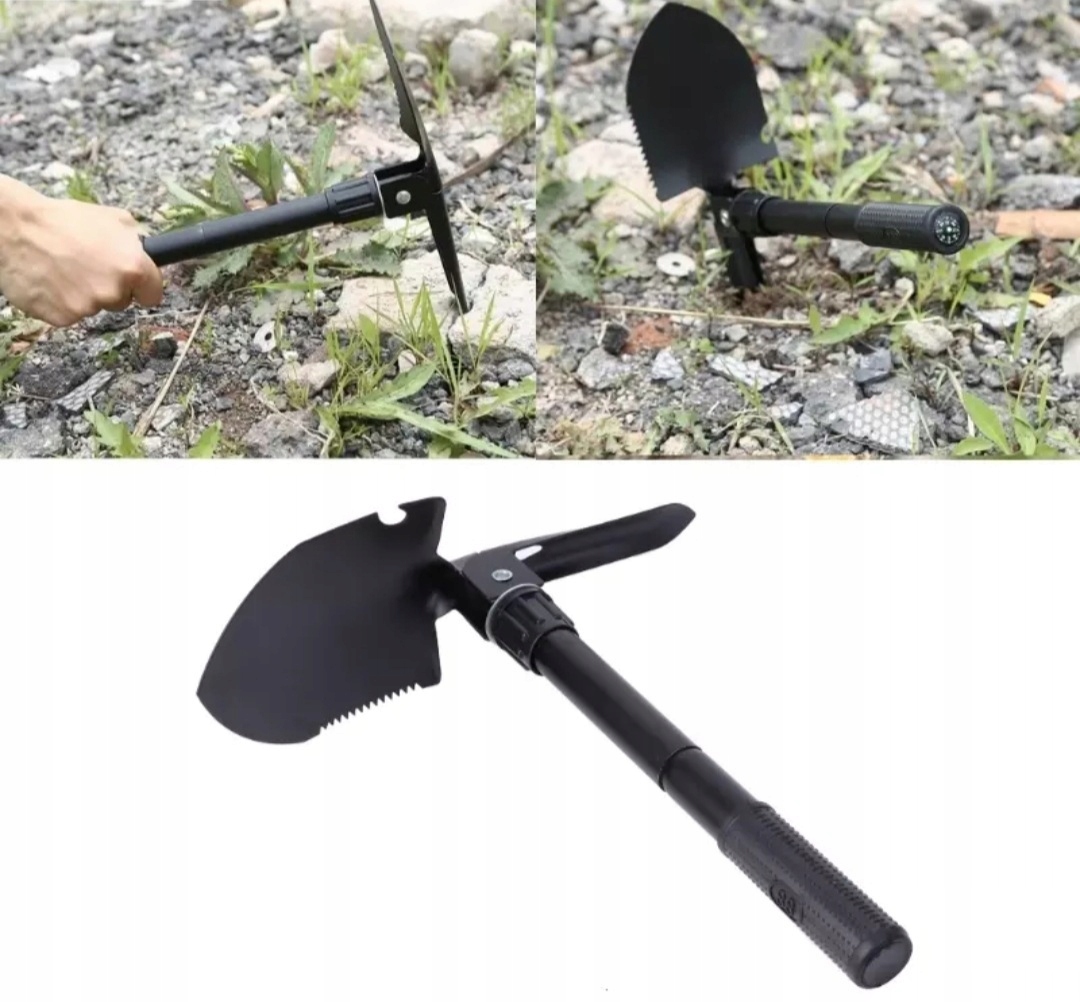 SOLIDNA SAPERKA ŁOPATKA KILOF survival OTWIERACZ Model SKŁADANY