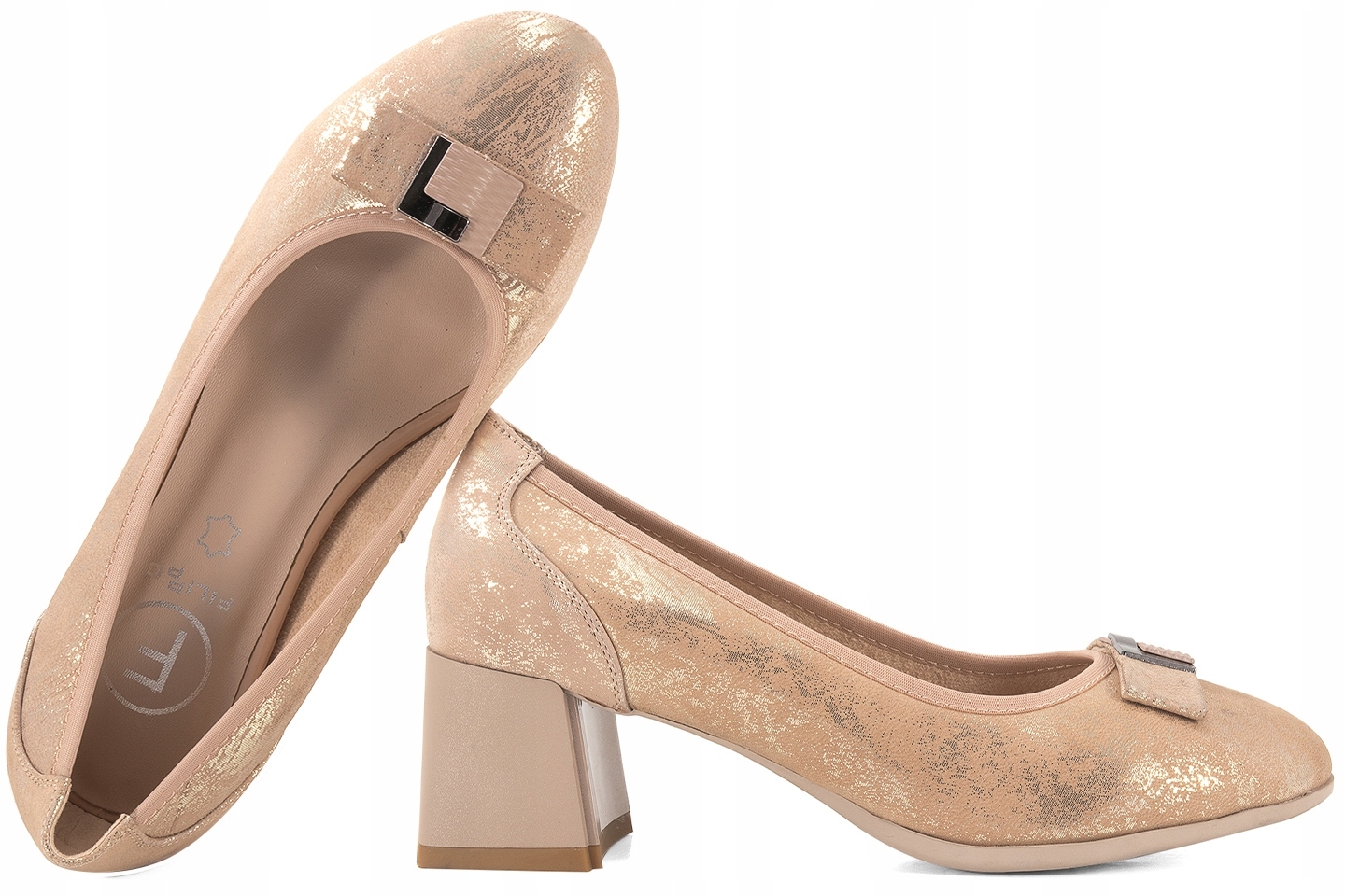 Filippo DP6178 Dámské Lodičky Na Podpatku zlatá béžová