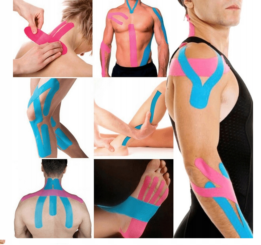 TAŚMA K-ACTIVE KINESJOLOGY PLASTRY TAPE TEJPY BEŻ Szerokość produktu 5 cm