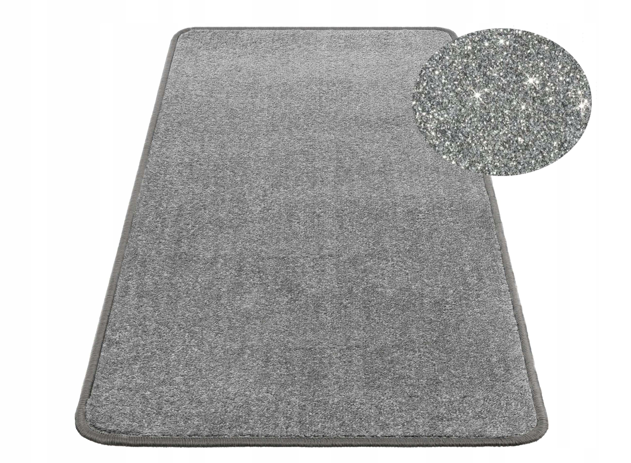 Koberec Gloss 200X250 Šedý Stříbrná Nit Se Leskne