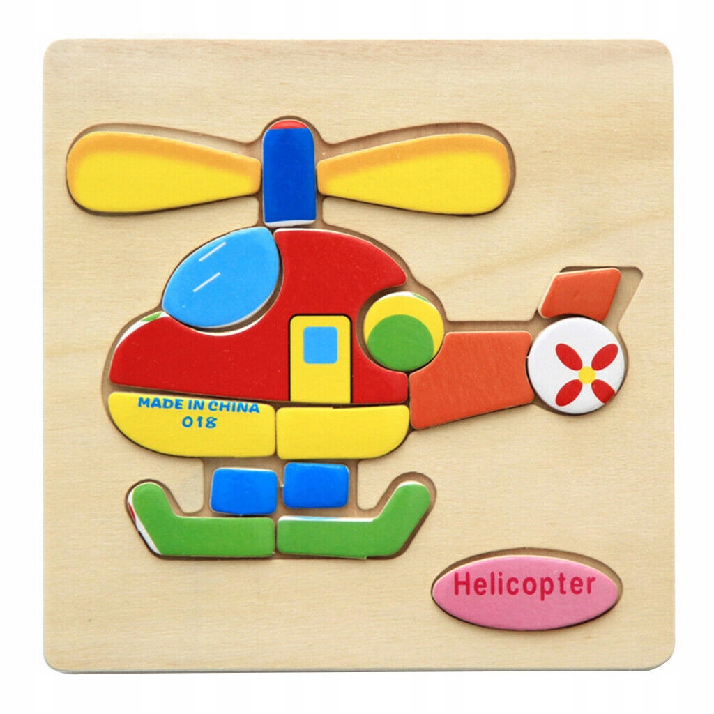 

Puzzle Drewniane Układanka Edukacyjna Helikopter