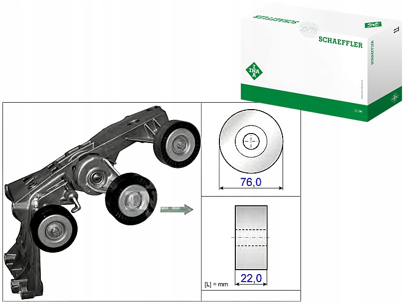 Napinacz Klínového Řemene Vel. Mercedes W169 Ina Sada řidiče #35