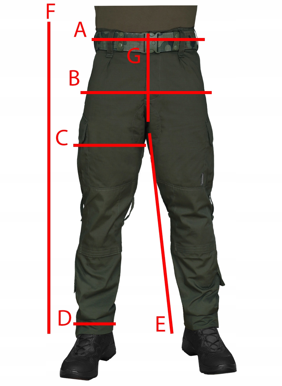 SPODNIE WOJSKOWE BOJÓWKI 124L mk2 DOMINATOR POLIGON ASG OLIVE XL Wzór dominujący bez wzoru