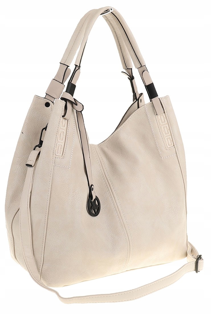 Tommasini Torebka Damska Listonoszka Duża Torba Shopper Worek 2692 Beżowa