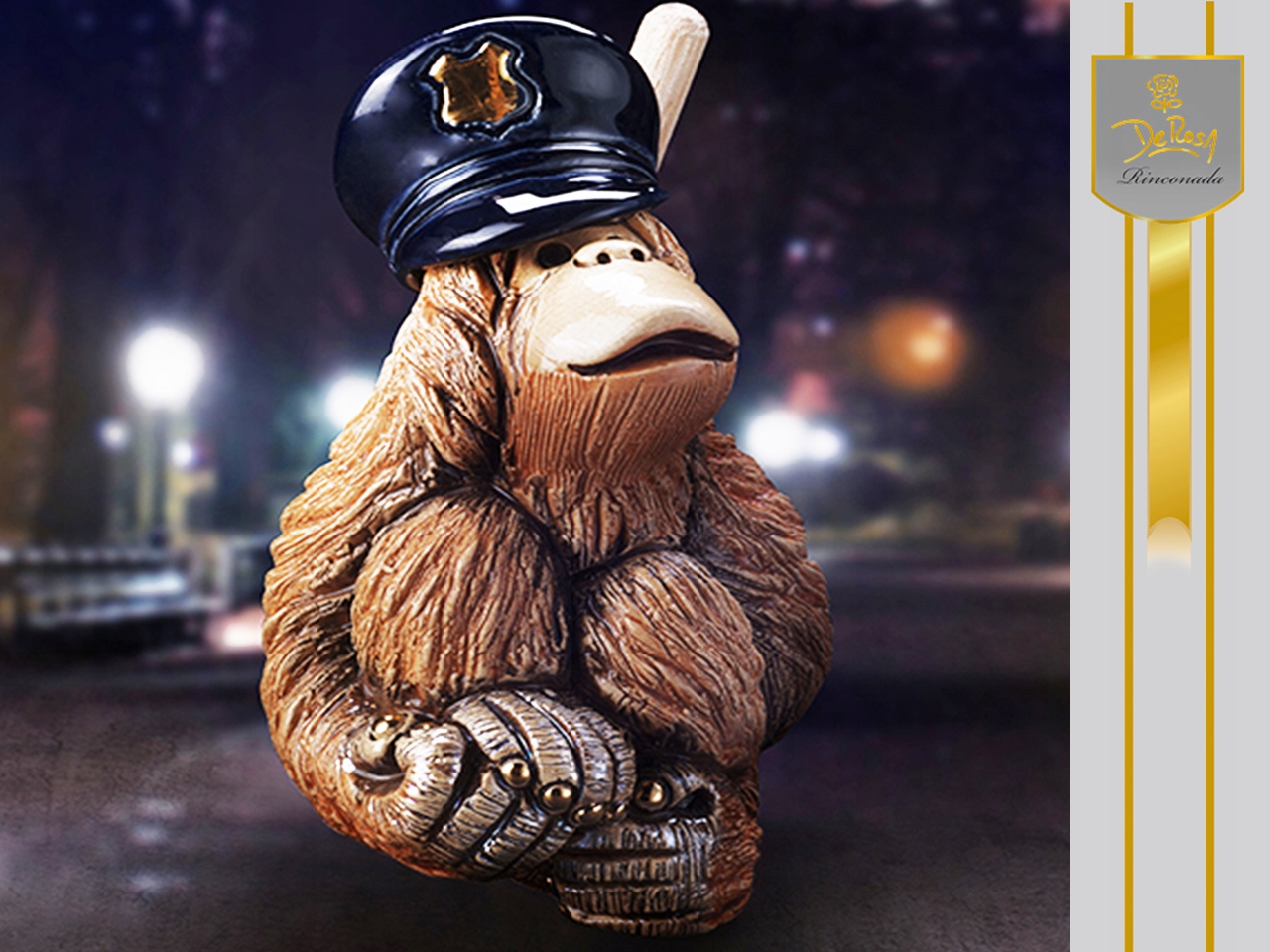 Keramická Figurka Policajt Ručne Maľovaná Zberateľská Figúrka